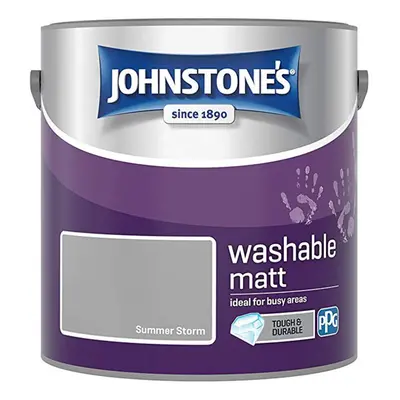 Johnstones Washable Matt Wall Emulsion Paint 2.5l Summer Storm