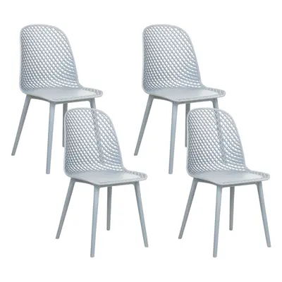 Set of Dining Chairs EMORY Light Blue