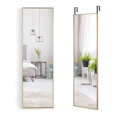 Full Length Mirror Over the Door/Wall Mounted Dressing Mirror Metal Framed