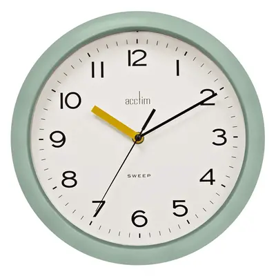 Acctim Rhea 29cm Wall Clock Silent Non Ticking Sweep Seconds Cool Mint