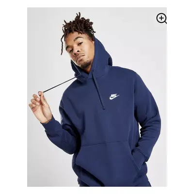 (Navy, Small) Nike Mens Club Hoodies Pullover Fleece