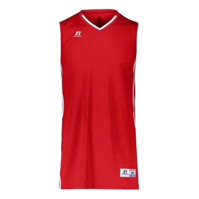 Russell 4B1VTM.TRW.S Adult Legacy Basketball Jersey, True Red & White - Small