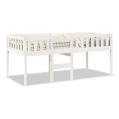 (white, x cm) vidaXL Children's Bed without Mattress Bedroom Kids Bed Frame Solid Wood Pine