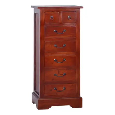 vidaXL Solid Mahogany Wood Chest of Drawers Classical Brown Storage Sideboard