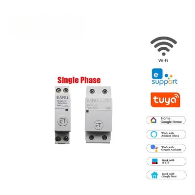 (White, eWelink 80A) Smart Light Switch WIFI 63/80A Single Phase Circuit Breaker Timer Relay Swi