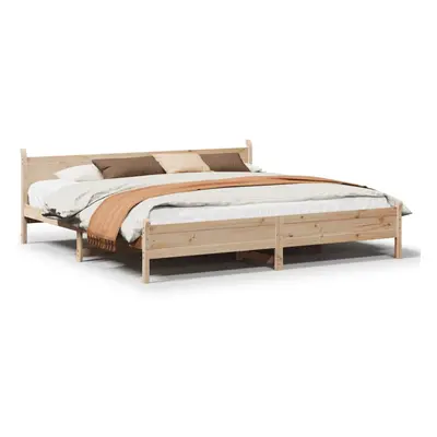 (natural, x cm) vidaXL Bed Frame without Mattress Bed Base Bedstead Solid Wood Pine