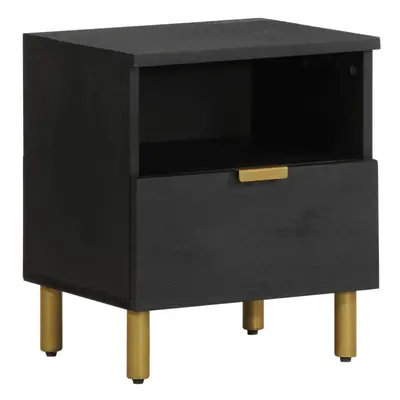 (1 pcs) vidaXL Bedside Cabinet Nightstand Bed Table Bed Cabinet Black Engineered Wood