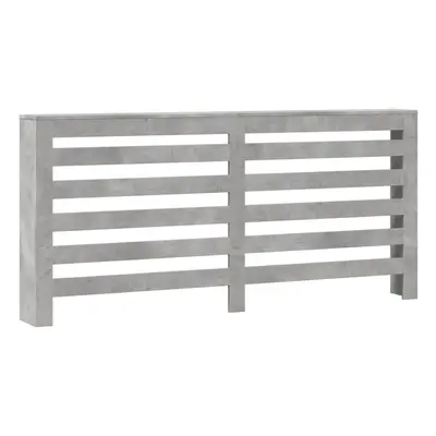 vidaXL Radiator Cover Heater Cover Slat Cabinet Concrete Grey Engineered Wood