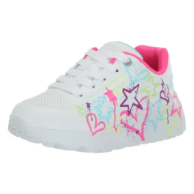 Skechers Kids Girls Uno Lite-My Drip Sneaker White/Mint 6.5 Big Kid