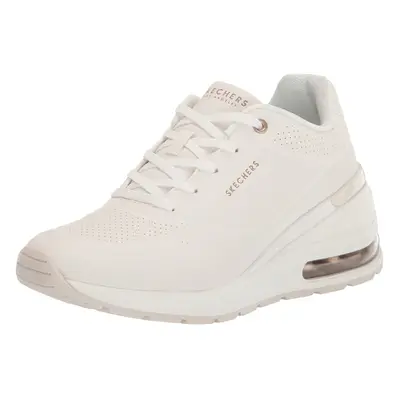 Skechers Women's Million Elevated Air Sneaker White 7.5