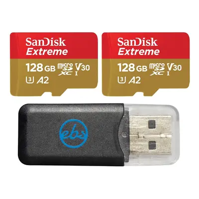 SanDisk Extreme (UHS-1 U3 / V30) A2 128GB MicroSD (2 Pack) Memory Card