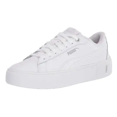 PUMA Women's Smash Platform V2 Sneaker White White