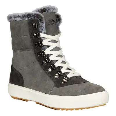 (5 UK, Grey) Trespass Womens/Ladies Korinna Suede Lace Up Snow Boots