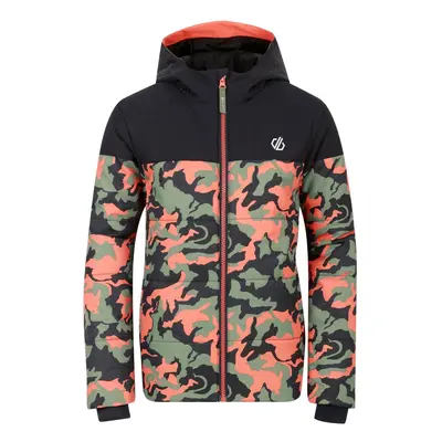 (5-6 Years, Black/Orange Rust) Regatta Childrens/Kids Liftie Camo Ski Jacket