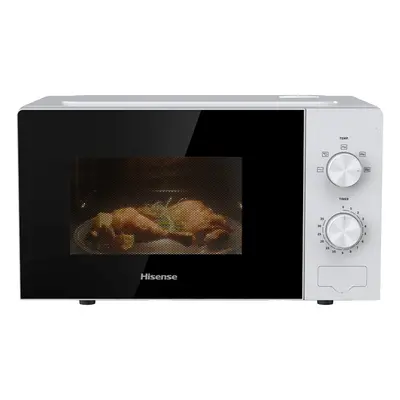 Hisense Watts Litre Solo Microwave Oven H20MOWP1UK White, Automatic Defrost, power levels, Easy 