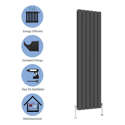 (Anthracite, 1800*272mm?single)) Flat Panel Column Radiator