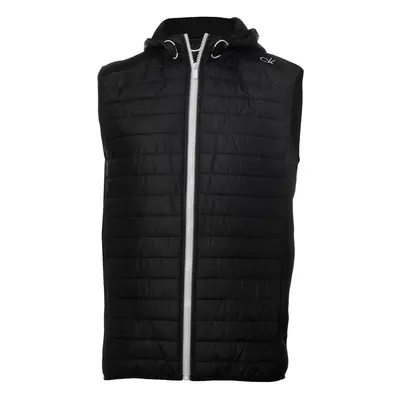 (L, Black) Calvin Klein Mens Redwood Hooded Hybrid Lightweight Gilet