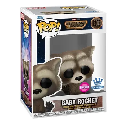 Pop! Baby Rocket Flocked #1208 Guardian of The Galaxy Volume Vinyl Figure with Soft Protector