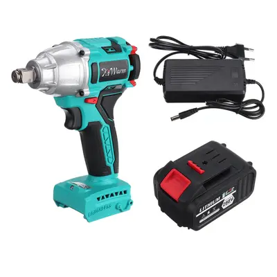 (One Battery EU Plug) 520N.M 1/2" 6200rpm Brushless Cordless Electric Wrench Forward Lock Switch