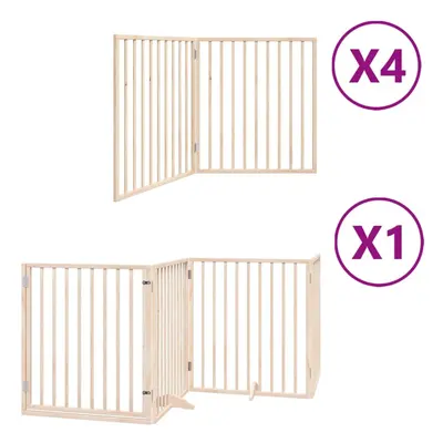 (natural, x x cm/ pcs) vidaXL Dog Gate with Door Foldable Dog Fence Dog Door Pet Gate Poplar Woo