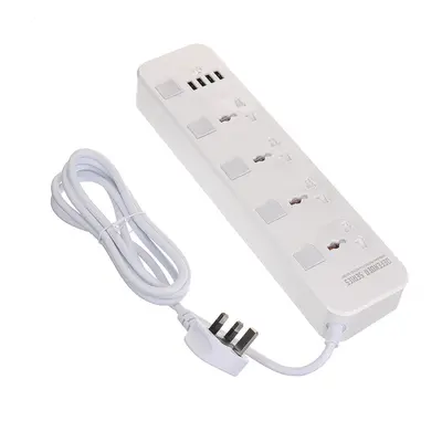 (US Plug) Electric Socket Outlet + USB Extension Power Strip 5V 3.4A US/UK Plug Cord