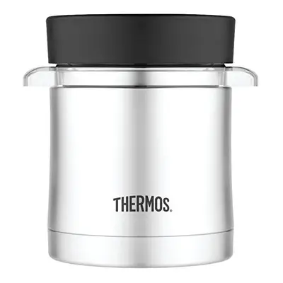 Thermos Food Jar with Microwavable Container, 12-Ounce, Stainless Steel