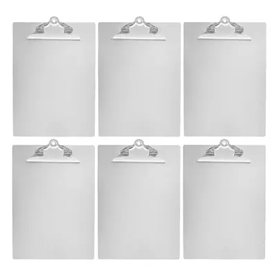 Amazon Basics Aluminum Clipboard Letter Size Standard Clip 6-Pack