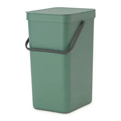 Brabantia Sort & Go Kitchen Recycling Bin (16 / Fir Green) Stackable Waste Organiser with Handle