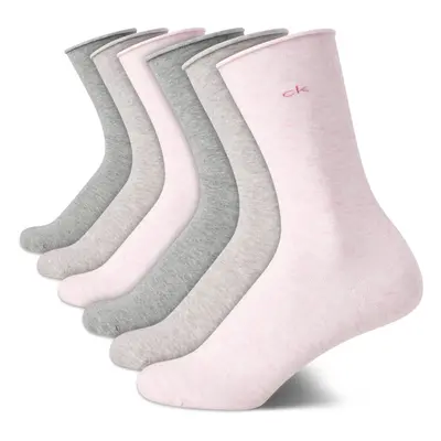 Calvin Klein Women's Socks - Roll Cuff Crew Socks (6 Pack) Size