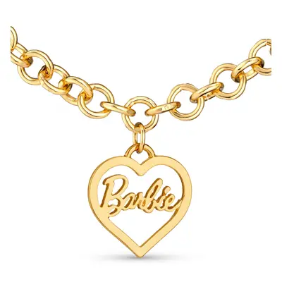 Barbie Round Link Heart Necklace - Gold