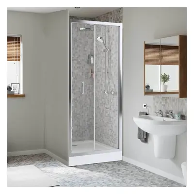 Mira Leap x 800mm Bi-Fold Shower Door Enclosure Easy Plumb Tray FREE Waste