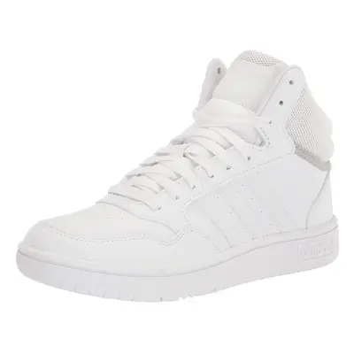 adidas Unisex-Child Hoops 3.0 Mid White/White/Grey Little Kid