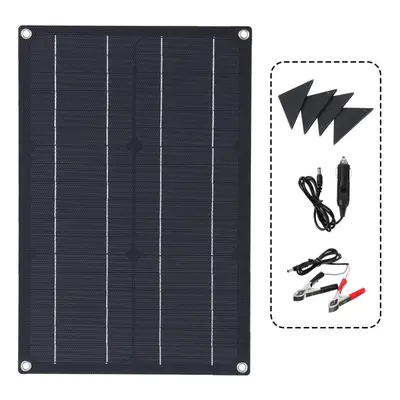 20W Solar Panel Field Vehicles Emergency Charger With Protective Corners Single USB+DC