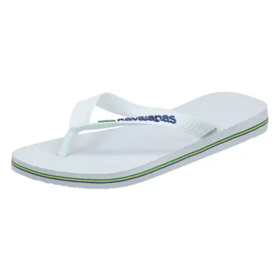 Havaianas Brazil Logo Mens Slippers White US Men - US Women