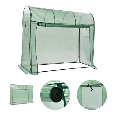 vidaXL Greenhouse with Zippered Door Outdoor Garden Hobby Walk-in Warm House