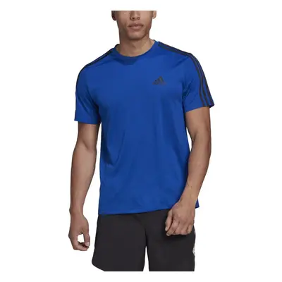 adidas Men's AEROREADY Designed Move Sport 3-Stripes Tee Team Royal