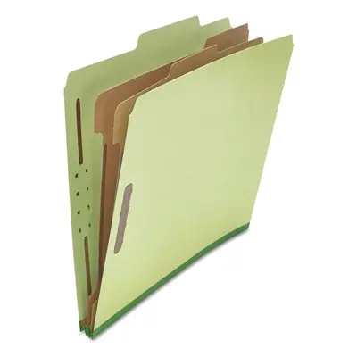 Universal Pressboard Classification Folder Letter Six-Section Green 10/Box