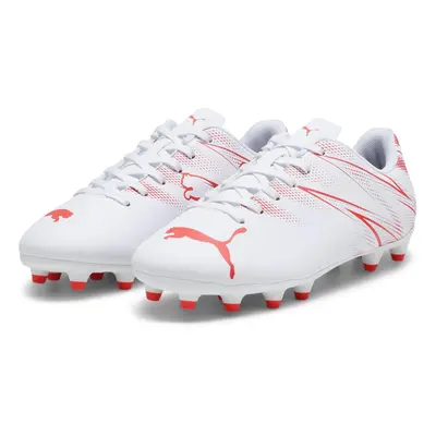 PUMA Attacanto Firm Artificial Ground Soccer Cleats Sneaker White-Fire Orchid US Unisex Big Kid