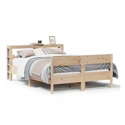 vidaXL Bed Frame with Headboard Bed Base Bedstead 120x200 cm Solid Wood Pine