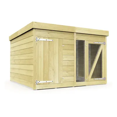 6ft x 6ft Dog Kennel & Run Treated Timber Fast & Free Day Delivery