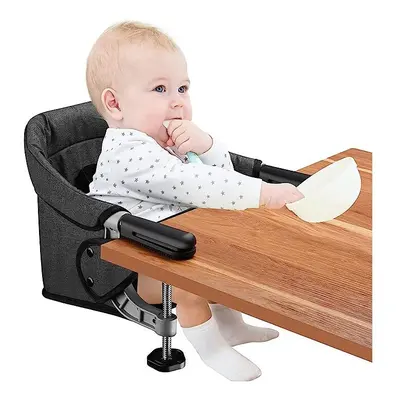 NEW-OPENED BOX Hook On High Chair, Clip on Chair with Removable Tray, Black