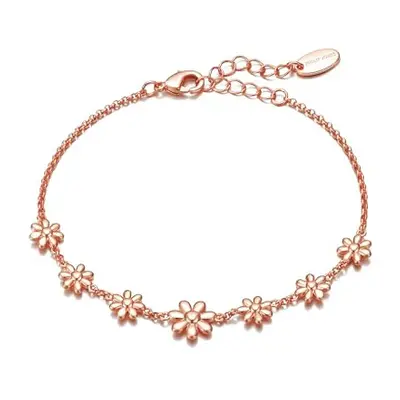 Philip Jones Rose Gold Plated Daisy Bracelet