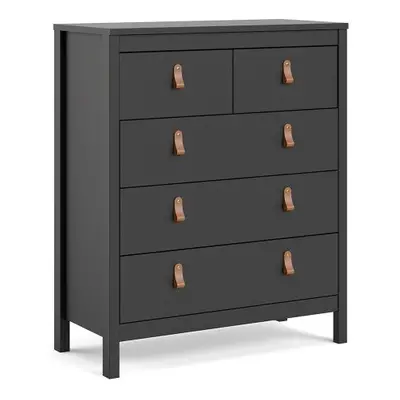 Barcelona Chest 3+2 drawers in Matt Black