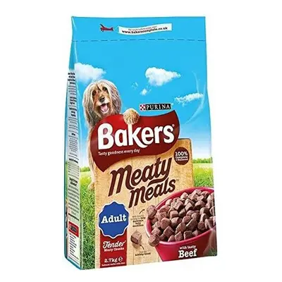 Bakers Meaty Meals Adult Dog Beef Dry Food 2.7kg (PACK OF 2)