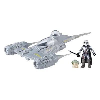 STAR WARS Mission Fleet Mando's N-1 Starfighter Grogu & Mandalorian A