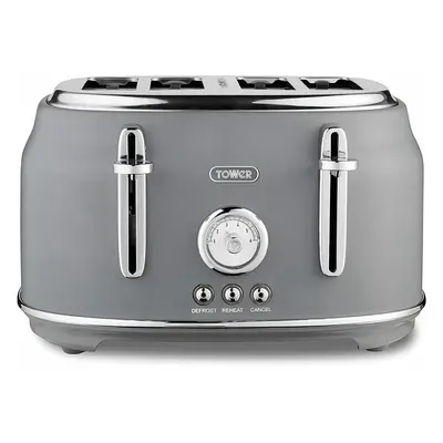 Tower Stylish Renaissance Slice Toaster, 1630W, Grey