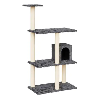 vidaXL Cat Tree with Sisal Scratching Posts Dark Grey cm Cat Scratch Tower