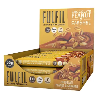 Fulfil Vitamin and Protein Bar (15 x g Bars) - Chocolate Peanut & Caramel Flavour - g High Prote