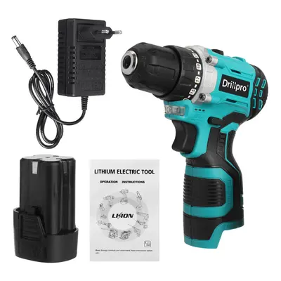 (One Battery EU Plug) 16.8V Brushless Electric Drill Driver Portable Rechargeable Screwdriver Po