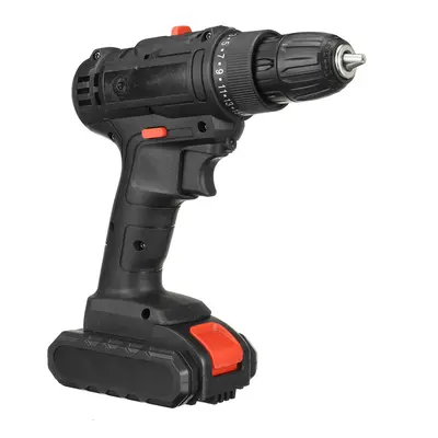 (One Battery EU Plug) 21V Speed Household Lithium Battery Cordless Drill Driver Power Drill Elec